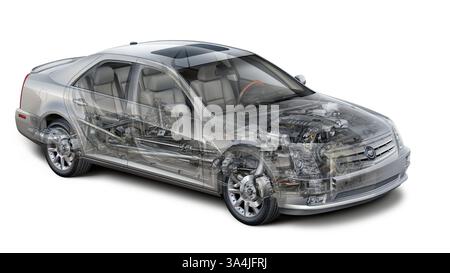 August 2004; Los Angeles, CA, USA; der 2005 Cadillac STS Full Cutaway. Stockfoto