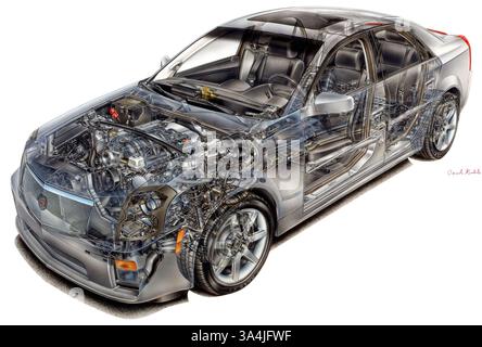 August 2004; Los Angeles, CA, USA; Cadillac CTS Cutaway 2005. Stockfoto