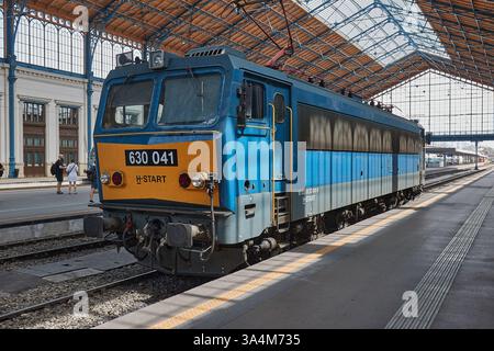 Elektrolokomotiven in Budapest, Ungarn, V43, V63, Baureihe 630 Stockfoto