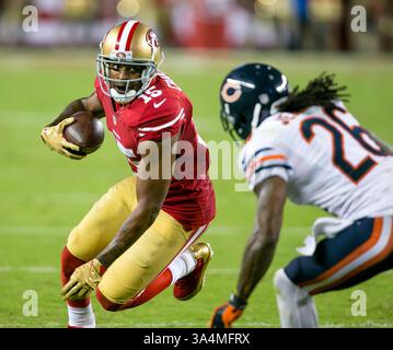 14. September 2014: 49 Michael Crabtree (15) im NFL-Fußballspiel zwischen den Chicago Bears und den San Francisco 49ers im Levi's Stadium in San Francisco, CA. Die Bears besiegten die 49ers mit 28:20. ©Damon Tarver/Cal Sport Media(Kreditbild: © Damon Tarver/Cal Sport Media/ZUMAPRESS.com) Stockfoto