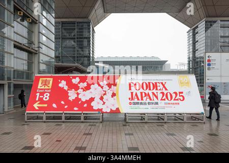 Foodex, Japan. , . Die 50. Ausgabe wurde vom März 11-14 im Tokyo Big Sight als Asiens wichtigste internationale Messe für Lebensmittel und Getränke gefeiert. Mit über 3.000 Ausstellern aus 60 Ländern und 76.000 Besuchern präsentierte sie eine große Auswahl an globalen und lokalen Lebensmitteln und förderte so Geschäftsmöglichkeiten in Japan und Asien. Quelle: SOPA Images Limited/Alamy Live News Stockfoto