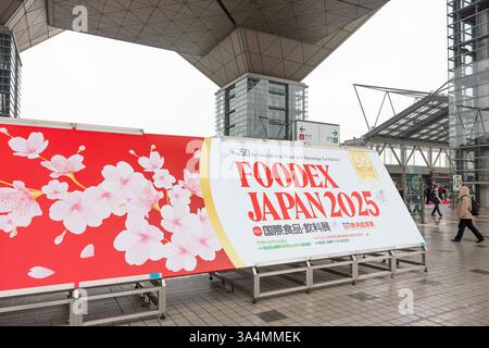 Foodex, Japan. , . Die 50. Ausgabe wurde vom März 11-14 im Tokyo Big Sight als Asiens wichtigste internationale Messe für Lebensmittel und Getränke gefeiert. Mit über 3.000 Ausstellern aus 60 Ländern und 76.000 Besuchern präsentierte sie eine große Auswahl an globalen und lokalen Lebensmitteln und förderte so Geschäftsmöglichkeiten in Japan und Asien. Quelle: SOPA Images Limited/Alamy Live News Stockfoto