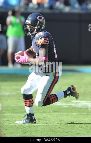 5. Oktober 2014: Chicago Bears Wide Receiver Santonio Holmes während des NFL-Fußballspiels zwischen den Chicago Bears und den Carolina Panthers im Bank of America Stadium in Charlotte, NC. (Bild: © Evan Pike/Cal Sport Media/ZUMAPRESS.com) Stockfoto