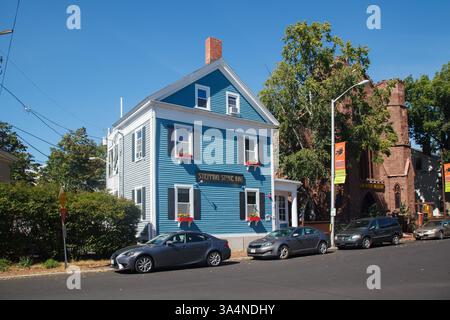 Ein typisches historisches Holzgebäude in Salem, Massachusetts, Boston, USA Stockfoto