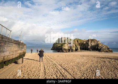 Castle Beach, Tenby, Großbritannien. Stockfoto