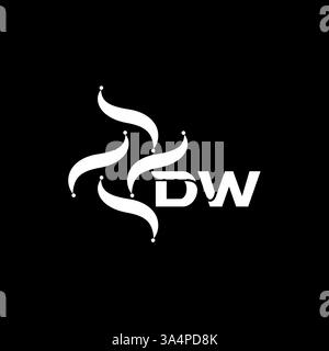 DW einzigartiges modernes flaches abstraktes geometrisches Initialen Vektor-Letter-Logo-Design. DW-Monogramm-Logo. Stock Vektor