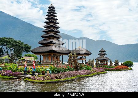 Pura Ulundanu Beratan Tempel, Bali, Indonesien Stockfoto