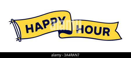 Vorlage für Flag-Menüband. Vintage-Bandflagge Stock Vektor