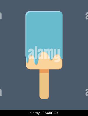 Helles Eis am Stock - Sommerstil Stock Vektor