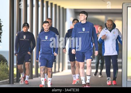 Mailand, Italien. März 2025. Team of Italy während einer Italienschulung im BPER Training Centre im BPER Training Centre Appiano Gentile am 19. März 2025 in Como, Italien Credit: Independent Photo Agency/Alamy Live News Stockfoto