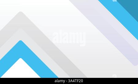 Modernes abstraktes blaues Vektorbanner mit Pfeilen, Bändern und geometrischen Formen. Perfekt für Geschäfts-, Web- und Marketingdesigns. Stock Vektor