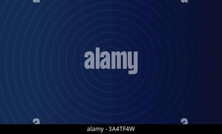 Ein atemberaubender abstrakter blauer Wellen-Vektor-Hintergrund mit kreisförmigen Wellen. Perfekt für Tapeten, Design oder Kunstprojekte. Stock Vektor