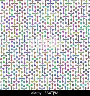 Vector Meta Ball Connect Dot Set. Molekülkette. Kreisformen. Abstrakte Geometrische Punkte. Morphing Blob für Muster, Aufkleber, Abzeichen, Poster, Web Stock Vektor