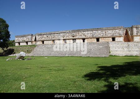 Mexiko. Yucatan. Uxmal. Der Gouverneurspalast. Stockfoto