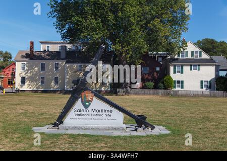 Das historische Holzgebäude in Salem, Massachusetts, Boston Area, USA Stockfoto