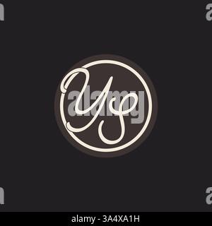 Initial Letter YS Monogramm-Logo mit einfacher und kreativer Design-Ideen-Vektorgrafik Stock Vektor