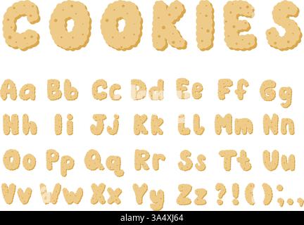 Englisches Alphabet Cracker Cookies Vektorgrafiken Stock Vektor