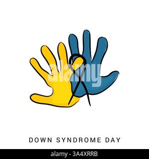 World Down Syndrome Day. Vektorabbildung Stockfoto