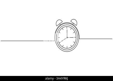 Durchgehende einzeilige Zeichnung und minimalistischer Stil isolieren das Konturvektorsymbol Stock Vektor