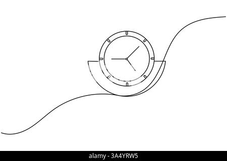 Durchgehende einzeilige Zeichnung und minimalistischer Stil isolieren das Konturvektorsymbol Stock Vektor