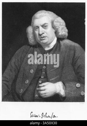 Porträt von Samuel Johnson (1709–1784) englischer Autor und Lexikograf. Stockfoto