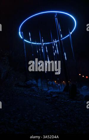 Seattle, USA. Januar 2025. Der atemberaubende Astra Lumina Walk in den Chinesischen Gärten im Westen von Seattle. Stockfoto