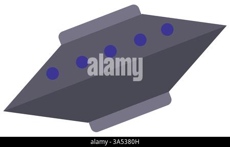 Isoliertes farbiges UFO-Raumschiff-Symbol Vektor Stock Vektor