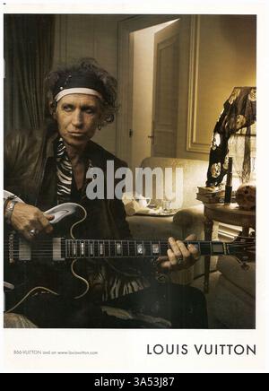 2008 Keith Richards, Gitarrist für die Rolling Stones, für die Louis Vuitton Werbekampagne von Annie Leibovitz Stockfoto