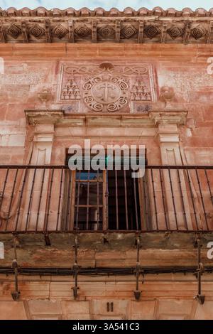 Kasernen der Ritter des Santiago-Ordens, Cervantes-Straße, Villanueva de los Infantes, Ciudad Real, Kastilien-La Mancha, Spanien. Stockfoto