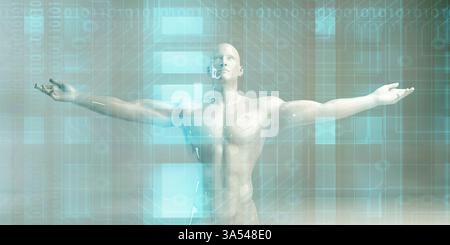 Die moderne Wissenschaft als Corporate Hintergrund Kunst Stockfoto