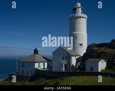 Startpunkt Leuchtturm, Devon, britische Sommerzeit Stockfoto