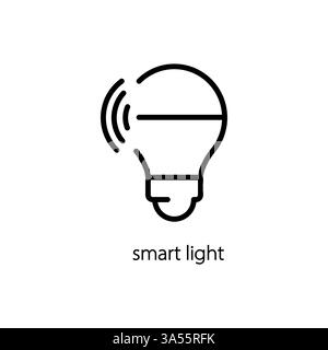 Symbol für intelligentes Licht. Trendiges modernes flaches lineares Vektor intelligentes Licht-Symbol auf weißem Hintergrund von dünner Linie Electronic Devices Collection, editierbarer Umriss Stock Vektor