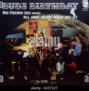 Bud Freeman trifft auf Bill Grah, Alfons Würzl Hot-Six – Bud's Birthday, 1975 Stockfoto