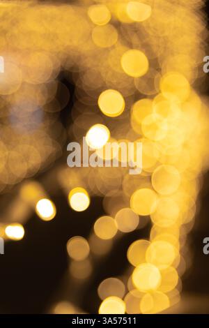 Unschärfe kleine Lichter in der Nacht, weihnachtsbokeh Stockfoto