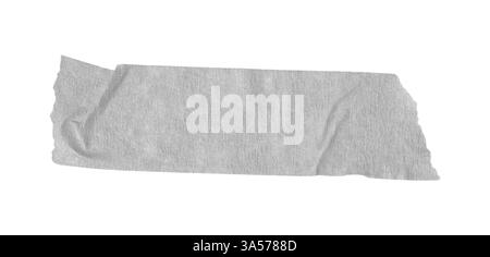 Weiße Washi-Bänder isoliert auf weiß. Dekorative Klebebänder für Scrapbooks. Gerissenes Papier mit transparentem Hintergrund Stockfoto