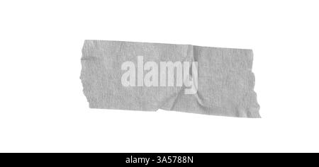 Weiße Washi-Bänder isoliert auf weiß. Dekorative Klebebänder für Scrapbooks. Gerissenes Papier mit transparentem Hintergrund Stockfoto