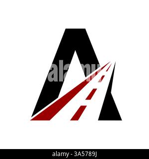 Anfangsbuchstabe Ein Transportlogo Stock Vektor