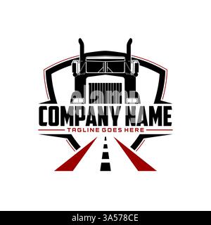 Logo für schwere Lkw für Logistikunternehmen Stock Vektor