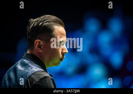 21. März 2025; Telford International Centre, Telford, England: 2025 The Players Championship, Tag 5; Xiao Guodong Stockfoto