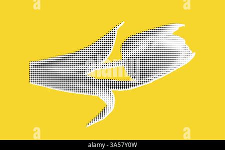 Hand hält eine Tulpe Illustration Stock Vektor