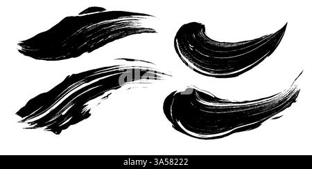 Ausdrucksstarke Pinselstriche zeigen das Potenzial monochromer Kunst in fesselnden kreativen Ausdrucksformen auf Stock Vektor