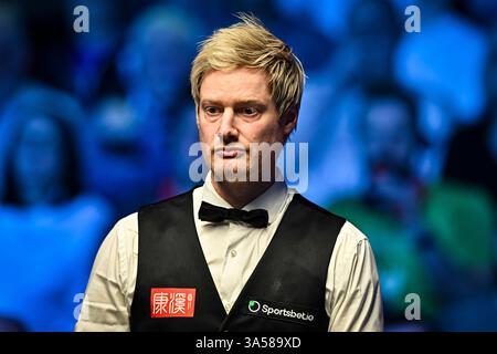 21. März 2025; Telford International Centre, Telford, England: 2025 The Players Championship, Day 5; Neil Robertson Stockfoto