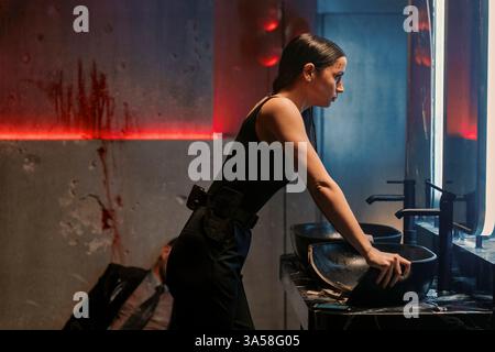 ERSCHEINUNGSDATUM: 6. Juni 2025. TITEL: Ballerina. STUDIO: Lionsgate. REGIE: Len Wiseman. Eine junge Attentäterin sucht Rache an den Menschen, die ihre Familie getötet haben. ANA DE ARMAS als Eve. (Credit Image: © Lionsgate/Entertainment Pictures/ZUMAPRESS.com) NUR REDAKTIONELLE VERWENDUNG! Nicht für kommerzielle ZWECKE! Stockfoto