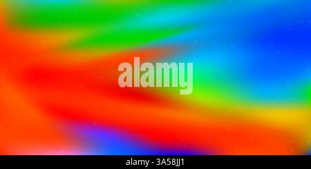 Heller Hintergrund mit modernem Effekt. Lebendiger Grunge-Gradient. Säurefarben. Trendige Vektor-Illustration mit Rauschen Staub Textur Stock Vektor