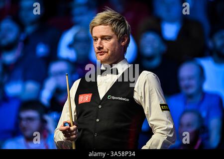 21. März 2025; Telford International Centre, Telford, England: 2025 The Players Championship, Day 5; Neil Robertson Stockfoto
