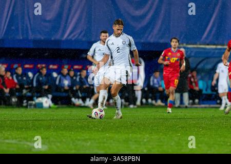 Andorra La Vella, Andorra: 21. März 2025: Daniels Balodis von Lettland im Rahmen des Qualifikationsspiels zur FIFA-Weltmeisterschaft 2026 zwischen Andor Stockfoto