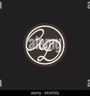 Initial Letter AD-Monogramm-Logo mit einfacher und kreativer kreisenden Design-Ideen Vektorgrafik Stock Vektor