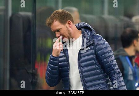 DFB-Trainer Julian Nagelsmann, Bundestrainer, Nationaltrainer, beim Spiel der UEFA Nations League 2025 ITALIEN - DEUTSCHLAND in der Saison 2024/2025 am 20. März 2025 in Mailand. Fotograf: Peter Schatz Stockfoto