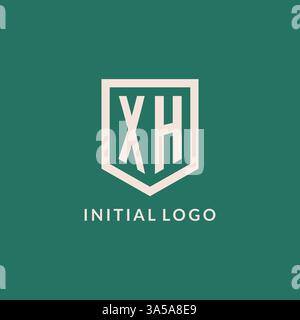XH Initial Logo Monogramm Schild geometrische Form Design Vektorgrafik Stock Vektor