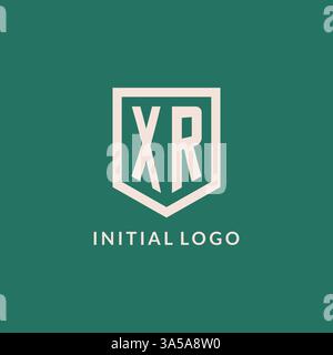 XR Initial Logo Monogramm Schild geometrische Form Design Vektorgrafik Stock Vektor